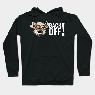 Karate Dog Back Off (Side Text in white) Hoodie